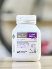 (Có tem) Viên nhai tăng chiều cao Bioisland Lysine Step Up For Youth 60 viên - Giúp trẻ ăn ngon và phát triển chiều cao tối đa, nhập khẩu từ Úc