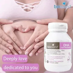 Vitamin DHA Bầu Bioisland 60 Viên - Hỗ Trợ Phát Triển Trí Não Thai Nhi Từ Thiên Nhiên, Chất Lượng Úc