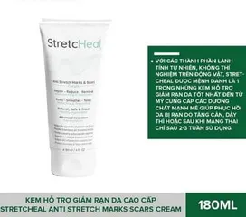 Kem Bôi Rạn Da StretcHeal Mỹ - Kem Trị Rạn Da & Sẹo, Giúp Làm Mờ & Ngăn Ngừa Rạn Da Cho Mẹ Bầu - Dung Tích 180ml