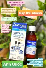 Canxi Nước Osteocare 200ml - Bổ Sung Canxi Dạng Lỏng Cho Bé Từ 3 Tuổi - Chứa Vitamin D3, Kẽm, Magie Tăng Cường Miễn Dịch