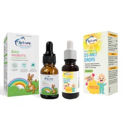 Combo Vitamin D3MK7 và Men Vi Sinh Avisure - Hỗ Trợ Phát Triển Xương, Tăng Cường Miễn Dịch Cho Trẻ Sơ Sinh và Trẻ Nhỏ