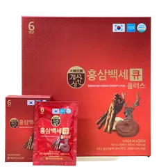 Nước Hồng Sâm Nhung Hươu Linh Chi Q-Plus Hàn Quốc - Tăng Cường Sức Khỏe, Hỗ Trợ Ngủ Ngon - Hộp 30 Gói 50ml