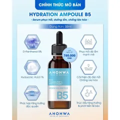 Tinh Chất Ahohwa Hydration Ampoule B5 30ml - Cấp Ẩm, Phục Hồi Da Khô, Thích Hợp Mọi Loại Da, Dưỡng Da Mịn Màng, Unisex