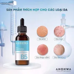 Tinh Chất Ahohwa Hydration Ampoule B5 30ml - Cấp Ẩm, Phục Hồi Da Khô, Thích Hợp Mọi Loại Da, Dưỡng Da Mịn Màng, Unisex