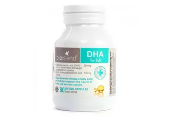 Viên Uống Tăng Cường DHA Bioisland 60 Viên - Hỗ Trợ Phát Triển Trí Não và Thị Giác Cho Trẻ Em, Vitamin Cho Bé Tại Úc