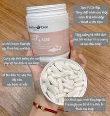 Viên uống Sụn Cá  750mg Healthy Care - Hỗ trợ xương khớp, tăng cường miễn dịch, giảm đau nhức, 200 viên