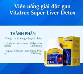 Viên Uống Thanh Lọc Gan Vitatree Super Liver Detox - Chiết Xuất Cây Kế Sữa, 100 Viên, Hỗ Trợ Sức Khỏe Gan Từ Úc