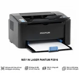 Máy in laser đen trắng PANTUM P2516 - In A4 1 mặt, tốc độ 22 trang/phút, thiết kế nhỏ gọn, kết nối USB 2.0, chất lượng in 600x600 dpi