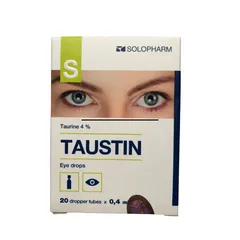 Dung dịch nhỏ mắt Taurine Solopharm 4% - Hộp 20 ống hỗ trợ và bảo vệ mắt, giảm mệt mỏi cho người sử dụng