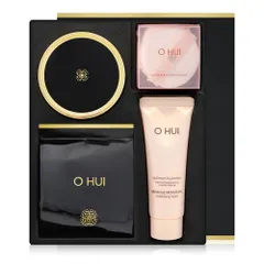 Bộ Phấn Nước Ohui Ultimate Cover Cushion Moisture SPF50+/PA+++ kèm Bông Phấn và Sữa Rửa Mặt - Chống Nắng, Che Khuyết Điểm, Dưỡng Ẩm