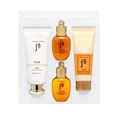 Set Kem Chống Nắng Whoo Gongjinhyang Fresh Sun Cream SPF50+/PA++++ 60ml - Bộ Chăm Sóc Da Toàn Diện với Sữa Rửa Mặt và Nước Cân Bằng Dưỡng Ẩm