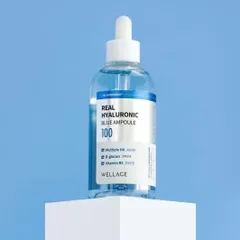 Set Serum Hydrating Wellage Real Hyaluronic Blue Ampoule 60ml + 60ml - Cấp Ẩm, Phục Hồi Da Căng Bóng, Dưỡng Ẩm Từ Hàn Quốc