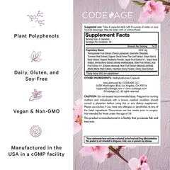 Viên Uống Chống Nắng Polyphenols Broad Spectrum Codeage - Giúp Bảo Vệ Da, Chống Oxy Hóa, Không GMO, Vegan, 120 Viên