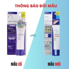 Kem Chống Nắng Dưỡng Trắng Transino Tone Up CC Cream 30G - Chống Nắng SPF 50+ PA++++, Che Khuyết Điểm, Trang Điểm Tự Nhiên Nhật Bản