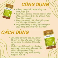 Viên Uống Mầm Đậu Nành Healthy Care Super Lecithin 12000mg - Hỗ Trợ Nữ Giới Cân Bằng Nội Tiết, Chống Lão Hóa, Tăng Cường Sức Khỏe Tim Mạch