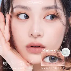 Kính Áp Tròng Eyesm Marine Gray - Màu Xám Tự Nhiên, Chống UV, Độ Cận 0-8, Hàng Chính Hãng Hàn Quốc