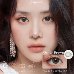 Kính áp tròng Eyesm Ocher Brown - Lens Nâu Tự Nhiên An Toàn Cho Mắt - Thời Gian Sử Dụng 720 Giờ - Xuất Xứ Hàn Quốc