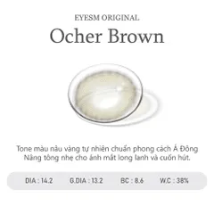 Kính áp tròng Eyesm Ocher Brown - Lens Nâu Tự Nhiên An Toàn Cho Mắt - Thời Gian Sử Dụng 720 Giờ - Xuất Xứ Hàn Quốc