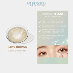 Kính Áp Tròng Eyesm Lady Brown Màu Nâu Tây - Lens Hàn Quốc Chống UV, Thích Hợp Độ Cận 0-8 Độ, Sử Dụng 720Giờ