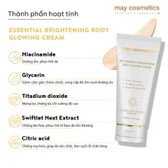 Kem Dưỡng Body May Essential Body Glowing Cream - Trắng Sáng, Dưỡng Ẩm, Chống Oxy Hóa, Bảo Vệ Da Chống Tia UV, Phù Hợp Mọi Loại Da