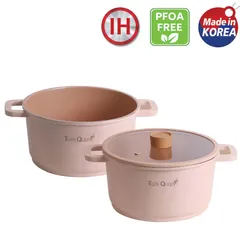 Nồi hầm Ceramic 24cm Tiger Queen CWCP-24CH - Chống dính, tiết kiệm nhiên liệu, sử dụng bếp từ, gas, hồng ngoại - Nắp kính chịu nhiệt
