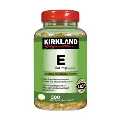 Viên uống Vitamin E Kirkland Signature 400IU Mỹ - Hỗ trợ làm đẹp da, giảm nếp nhăn, 500 viên chống lão hóa