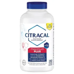 Viên Uống Bổ Sung Canxi Citracal Maximum +D3 - 280 Viên Hỗ Trợ Xương Chắc Khỏe và Hệ Miễn Dịch, Sản Phẩm Từ Mỹ