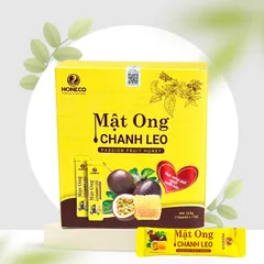Mật Ong Chanh Leo HONECO - Thức Uống Tươi Mát và Bổ Dưỡng, Hộp 15 Gói Stick Tiện Lợi, OCOP 4 Sao Việt Nam