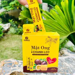 Mật Ong Chanh Leo HONECO - Thức Uống Tươi Mát và Bổ Dưỡng, Hộp 15 Gói Stick Tiện Lợi, OCOP 4 Sao Việt Nam