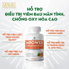 Viên Uống Nghệ Mpower Curcumin Plus - Hỗ Trợ Kháng Viêm, Chống Oxy Hóa Hiệu Quả Cao, Sức Khỏe Dạ Dày, Phục Hồi Nhanh Chóng