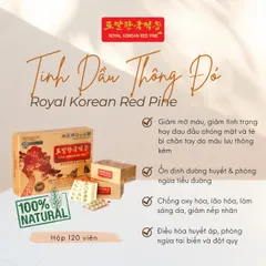 Tinh Dầu Thông Đỏ Hoàng Gia Hàn Quốc 120 Viên - Hỗ Trợ Tim Mạch, Kiểm Soát Đường Huyết, Cải Thiện Sức Khỏe