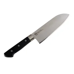 Dao Đa Năng Santoku Nhật Bản KU JN165 - Dao Thép Molybdenum Không Gỉ, Thiết Kế Sang Trọng, Độ Cứng 59HRC, Dùng Cắt Thực Phẩm Chính Xác