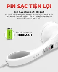 Máy Massage Cầm Tay OKACHI JP-530E - Thiết Kế Tiện Lợi, 5 Chế Độ Massage, Pin Sạc Linh Hoạt, Công Nghệ Nhật Bản, Thư Giãn Tối Đa Tại Nhà