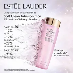 Nước Hoa Hồng Estée Lauder Soft Clean Infusion 400ml - Dưỡng Ẩm, Làm Sáng Da, Se Khít Lỗ Chân Lông, Phù Hợp Với Da Mụn