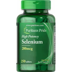 Viên uống Puritan's Pride High Potency Selenium 200mcg - Hỗ trợ tăng cường sức đề kháng, 250 viên bổ sung Selenium cho sức khỏe tim mạch