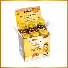 Mật Ong Đông Trùng Hạ Thảo Sinh Khối Tươi Biofun - Hỗ Trợ Sức Khỏe Hệ Hô Hấp, Hộp 6 Lọ 50ml - Quà Tặng Ý Nghĩa
