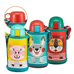Bình Giữ Nhiệt Tiger MBR-T06G Dành Cho Bé 600ml/640ml - Thiết Kế Nắp Bật Tiện Lợi, Hình Nhân Vật Colobockle Nhật Bản