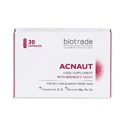 Viên Uống Ngừa Mụn Kiềm Dầu Biotrade Acnaut - Thực Phẩm Chức Năng Cho Da Sạch Mụn, Phục Hồi Da Khỏe Mạnh
