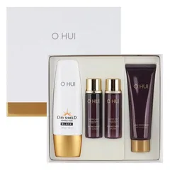 Bộ Kem Chống Nắng Ohui Perfect Sun Black Set - Dưỡng Da, Cải Thiện Nếp Nhăn, Chống Nắng SPF50+ PA+++ Chống Lão Hóa, Sữa Rửa Mặt 45ml