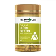 Viên Uống Thanh Lọc Phổi Healthy Care Lung Detox 180 Viên - Giải Độc, Hỗ Trợ Khỏe Mạnh Hệ Hô Hấp Từ Úc