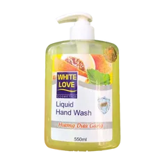Nước Rửa Tay White Love Hương Dưa Gang 550ml - Giữ Ẩm, Kháng Khuẩn, Dưỡng Da Tay Mềm Mại, Sản Phẩm Việt Nam