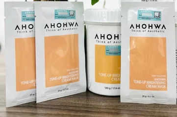 Mặt Nạ Kem Ủ Trắng Ahohwa Tone-Up Brightening Cream Mask 500g - Giúp Da Trắng Sáng, Cải Thiện Nám, Chống Oxy Hóa