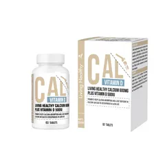 Viên Uống Bổ Sung Canxi Living Healthy 600mg - Vitamin D, Hỗ Trợ Xương Khỏe, Tăng Chiều Cao, 60 Viên, Úc