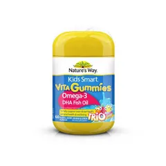 Kẹo dẻo Omega 3 DHA Nature's Way Kids Smart 60 viên - Bổ sung dinh dưỡng cho trẻ từ 2 tuổi, tăng cường trí não và sức đề kháng