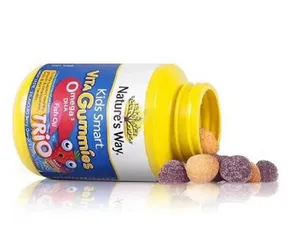 Kẹo dẻo Omega 3 DHA Nature's Way Kids Smart 60 viên - Bổ sung dinh dưỡng cho trẻ từ 2 tuổi, tăng cường trí não và sức đề kháng