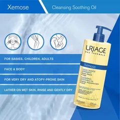 Dầu Tắm Uriage Xemose Cleansing Oil 200mL - Sản Phẩm Chăm Sóc Da Khô, Dưỡng Ẩm, Giảm Ngứa, Nhập Khẩu Từ Pháp
