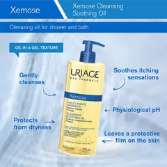 Dầu Tắm Uriage Xemose Cleansing Oil 200mL - Sản Phẩm Chăm Sóc Da Khô, Dưỡng Ẩm, Giảm Ngứa, Nhập Khẩu Từ Pháp