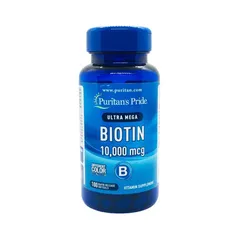 Viên Uống Mọc Tóc Biotin 10.000mcg - Puritan's Pride Viên 100 Viên Giúp Tóc Mọc Khỏe, Chắc Khỏe, Phòng Ngừa Rụng Tóc