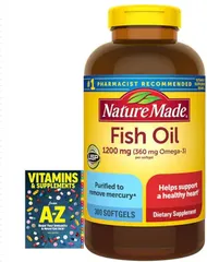 Viên Uống Dầu Cá Omega 3 Nature Made Fish Oil 1200mg 300 Viên - Hỗ Trợ Sức Khỏe Tim Mạch, Tăng Cường Sức Khỏe Tổng Thể