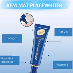 Kem Mắt Meishoku Whitening Eye Cream 30g - Xóa Nếp Nhăn, Thâm Quầng Mắt, Cải Thiện Làn Da, Chiết Xuất Nhau Thai Nhật Bản